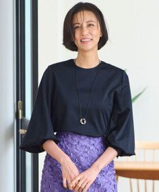 自由区 【洗える】ハイカウントパフスリーブ カットソー