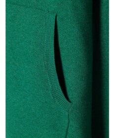 Green Parks スウェット風フード付ニットプルオーバー