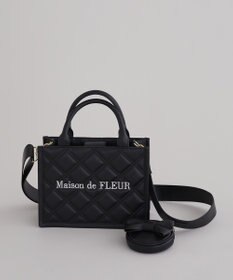 Maison de FLEUR ミニポーチ付きキルティングトートバッグ