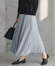 ICB ライトジョーゼットプリーツ スカート スモーキーサックス