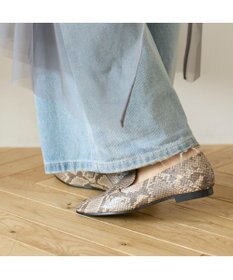 MODE ET JACOMO <carino>スクエアトゥフラットシューズ