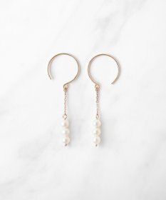 TOCCA 【WEB限定】FRILL PEARL SWING PIERCED EARRINGS K10ゴールド 淡水パールピアス