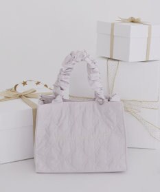 Maison de FLEUR ギャザーハンドル2Wayリボンキルティングトート