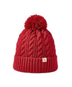 MIKI HOUSE HOT BISCUITS 【46-56cm】 ぼん天付きケーブル編みニット帽子