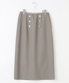 自由区 S 【洗える】オックスストレッチストレート スカート