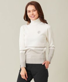 23区GOLF 【WOMEN】【ウォッシャブル 】バイカラー ニットソー