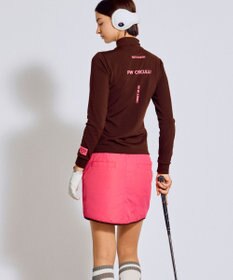 PW CIRCULUS 【裏起毛であたたか】【WOMEN】CATモチーフ  裏起毛ロングスリーブモックネックT   ゴルフウェア レディース