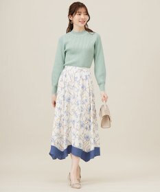 ANY SIS L 【アンサンブル対応】バイカラーリブ ニット