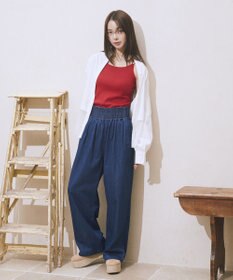 earth music&ecology 冷感２タックイージーワイドデニム