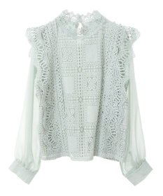 Green Parks ・Ｐｅｔｉｔ　Ｆｌｅｕｒ　イロイロレースブラウス