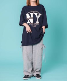 WEGO 【ウエストゴム】リボンカーゴスウェットパンツ