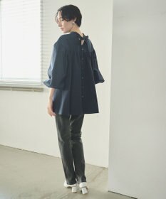 #Newans 【アイロンいらず】バストカットギャザーブラウス