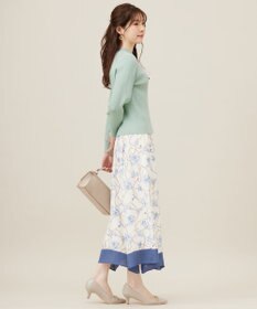 ANY SIS L 【アンサンブル対応】バイカラーリブ ニット