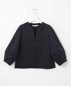 自由区 【ご好評につき追加生産・洗える】グログランノーカラー ジャケット