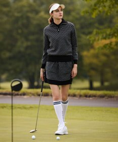 ZERO HALLIBURTON 【セットアップ可能】 モノグラム柄 ハーフジップニット ZHG-W5A4b 85137