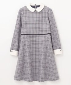 組曲 KIDS 【150-170㎝】グレンチェック ワンピース