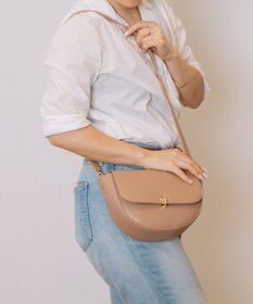 UNBILLION cachecache 財布ポーチ付きハーフムーンショルダーバッグ