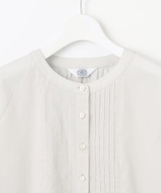 J.PRESS LADIES 【洗える】セルロースライト刺繍 ピンタック ブラウス