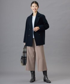 J.PRESS LADIES S 【WEB限定カラーあり・洗える】ツムギート flannel ワイド クロップド パンツ