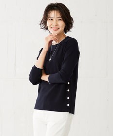 J.PRESS LADIES 【洗える】 レーヨンストレッチフルニードル ニット