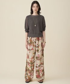 自由区 ボタニカルプリントドロスト パンツ