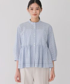 組曲 エンブロイダリーレーススタンドネック ブラウス