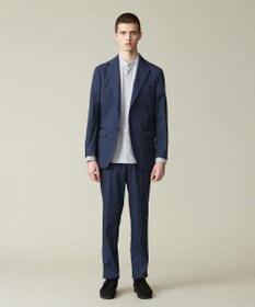 J.PRESS MEN 感動！？上品な見た目に着心地抜群なセットアップ【MECHANICAL】【超軽量 / 清涼感 / 洗える】ハイパワーストレッチ リネンルックパンツ