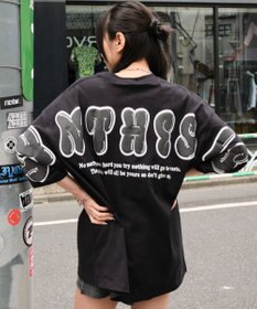 WEGO 【ユニセックス着用ITEM】アクセ付きストレートロゴT（SS）