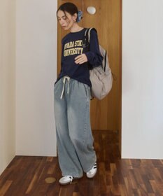 WEGO 【ANGIE VINTAGE】デニムイージーパンツ