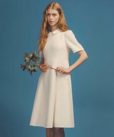 TOCCA 【洗える・消臭】 TWEED BLOSSOM ドレス アイボリー系5