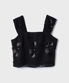 GRACE CONTINENTAL チュール刺繍トップ