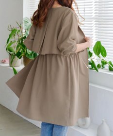 Tiaclasse 【洗える】タックヨーク着流しパフスリ－ブコート