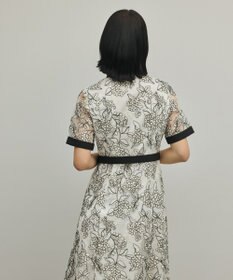 GRACE CONTINENTAL フラワーコード刺繍ワンピース