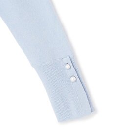 BEIGE， 【WEB限定・洗える】ALSACE / パール釦タートルネックウールニット