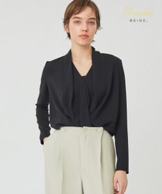 BEIGE， OLIVE / ロングスリーブブラウス