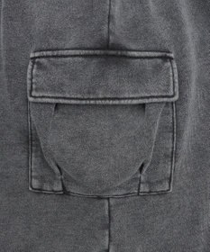 WEGO 【ウエストゴム】スウェットカーゴハーフパンツ