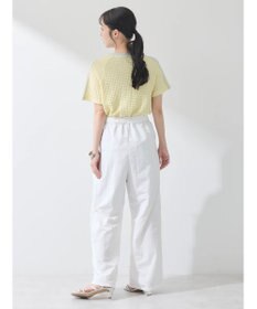 earth music&ecology サイドリボンラインパンツ（Ｏｆｆ　Ｗｈｉｔｅ）