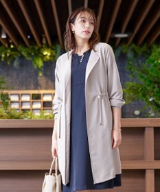 Tiaclasse 【洗える】タックヨーク着流しパフスリ－ブコート