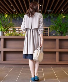 Tiaclasse 【洗える】タックヨーク着流しパフスリ－ブコート