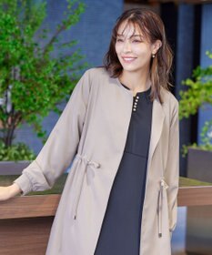 Tiaclasse 【洗える】タックヨーク着流しパフスリ－ブコート