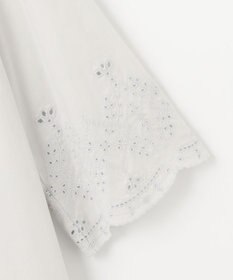 J.PRESS LADIES 【洗える】セルロースライト刺繍 ピンタック ブラウス