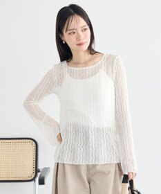 earth music&ecology レースプルオーバー