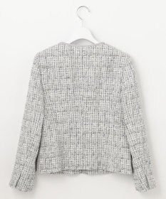 J.PRESS LADIES 【セットアップ対応】ファンシーツイード ノーカラー ジャケット
