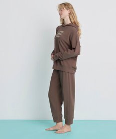 une nana cool 【綿混】あくびのお嬢さんの裏毛フーディーパジャマ