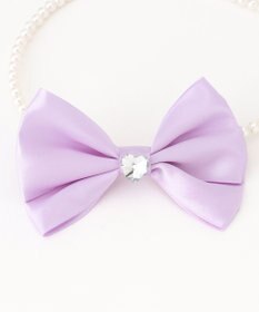 ANY KIDS サテンリボン×パール キッズカチューシャ