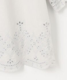 J.PRESS LADIES 【洗える】セルロースライト刺繍 ピンタック ブラウス