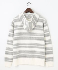 JOSEPH ABBOUD 【キングサイズ・柔らかな肌触り】洗える！コットンブークレーニットパーカー