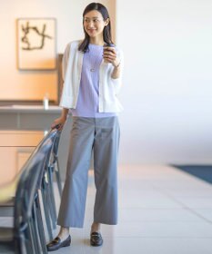 J.PRESS LADIES 【洗える】レーヨンエリートストレッチ フレンチスリーブ ニット