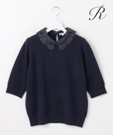 23区 S 【R(アール)】マイクロンメリノウール レース襟 ニット