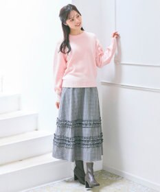 Feroux フレアギャザーチェック スカート